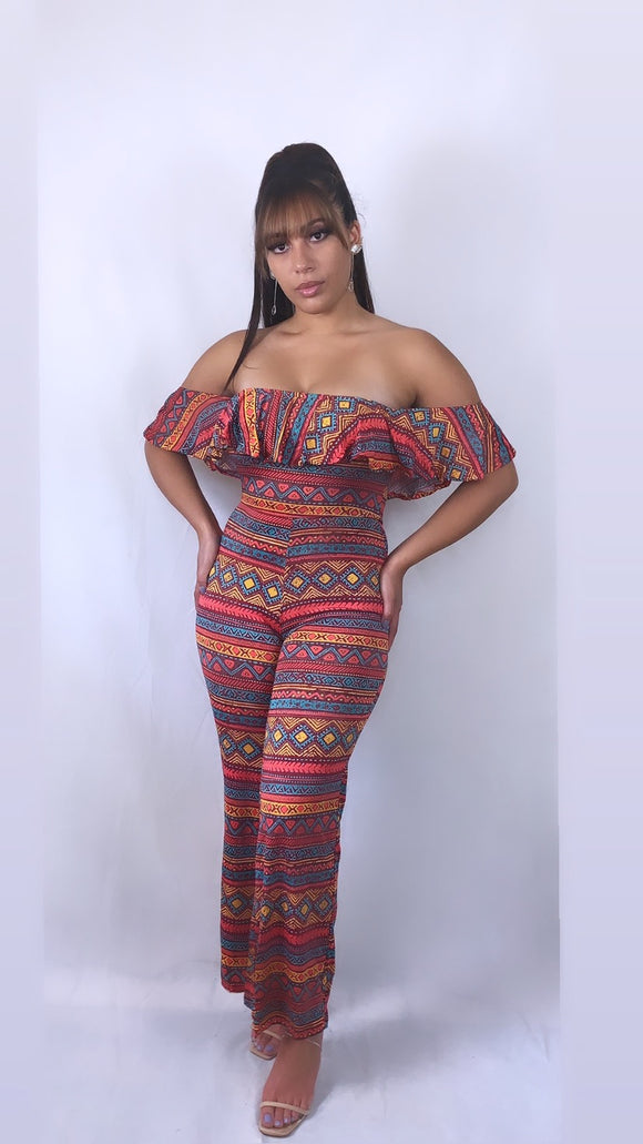 Pyramid  off the shoulder jumpsuit