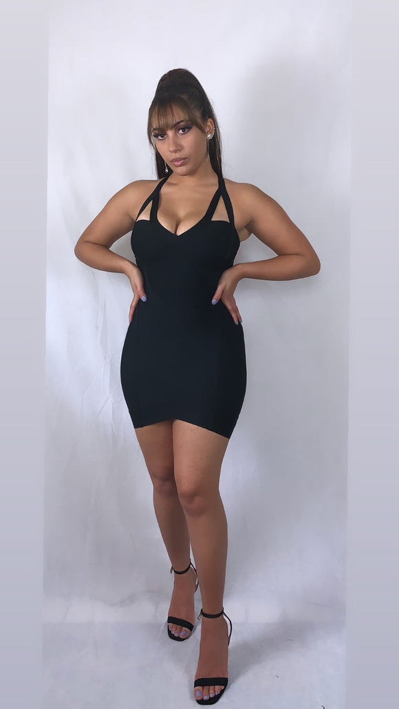 Short Black Bondage dress