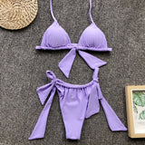 Sexy halter bikinis High cut swimsuit women bathing suit Push up swimwear Summer